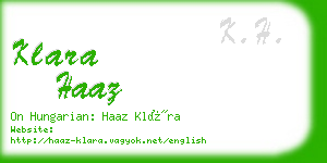 klara haaz business card